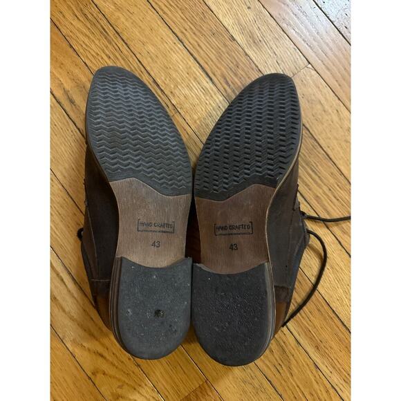 Men’s Size 9 Bullboxer Shoes Casual Cap Toe Oxford Brown Leather Lace Up Low Top - Picture 6 of 6